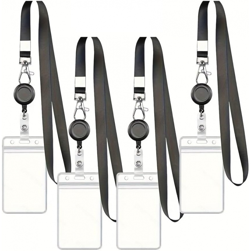 Lanyard Badge Holder - Lot de 4 cordons de cou
