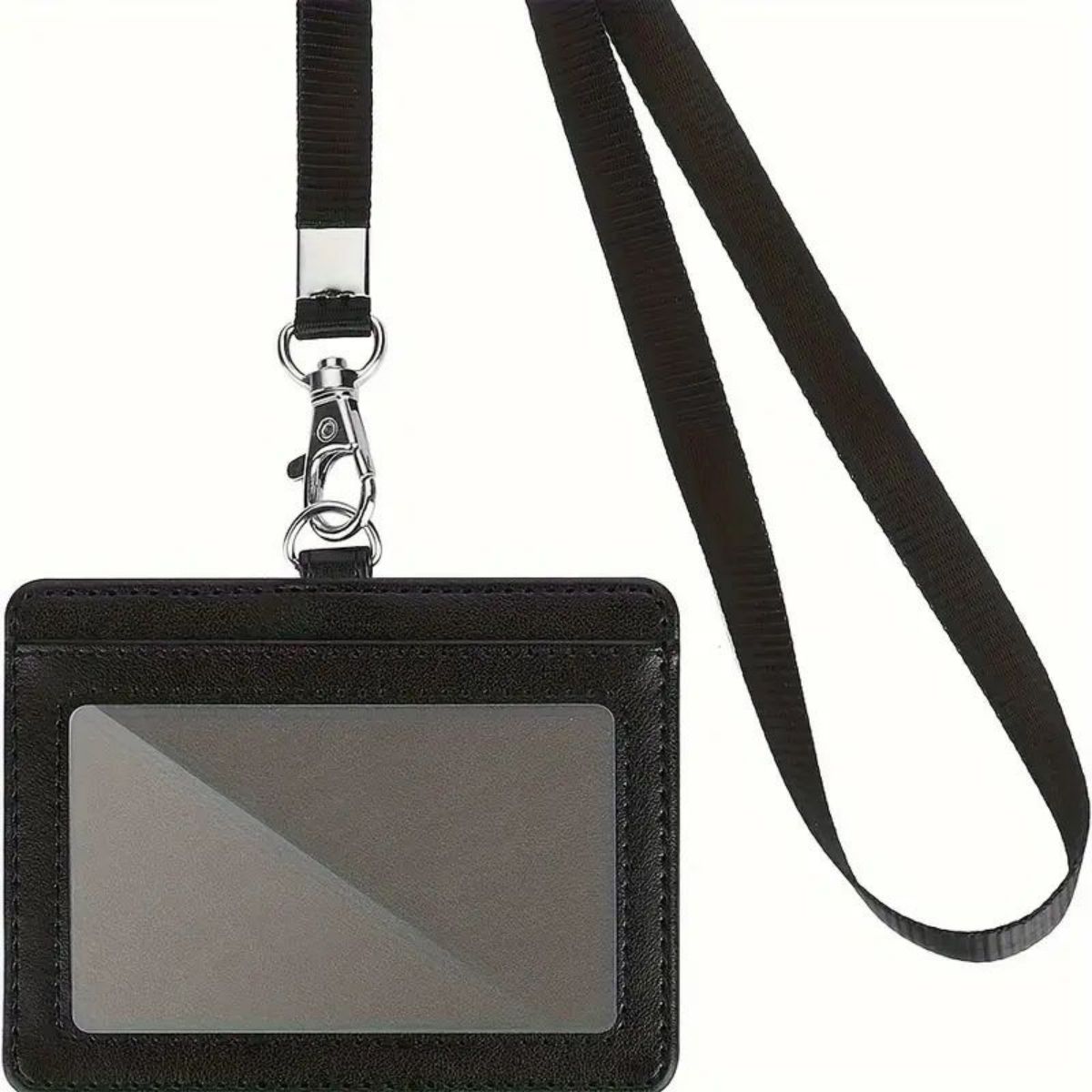 Lanyard Badge Holder - 1 porte-badge d'identification horizontal avec lanière