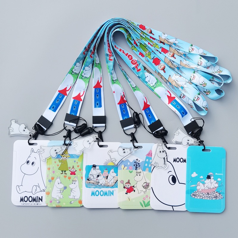 Lanyard Badge Holder - Porte-cartes rigide Moomin en polyester imprimé