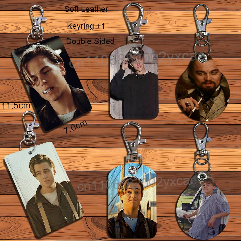 Lanyard Badge Holder - Porte-clés en cuir Leonardo DiCaprio avec