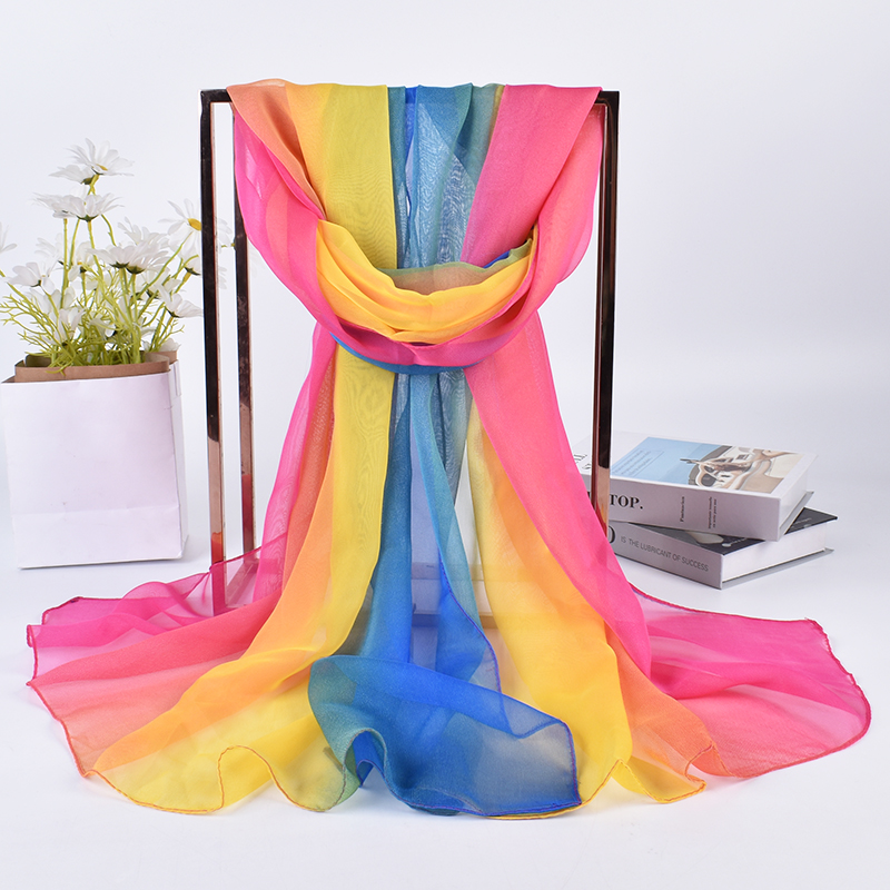 Écharpe longue en soie dégradé - Face Scarf Mask avis et prix