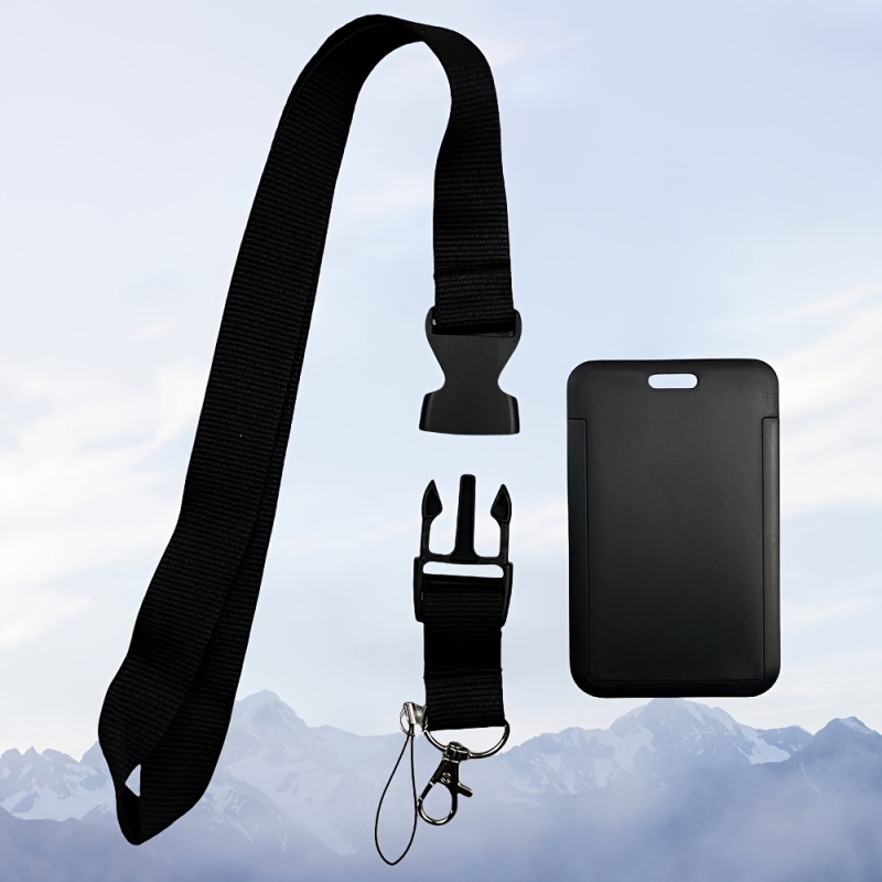 Ensemble de porte-badge noir a - Lanyard Badge Holder avis et prix