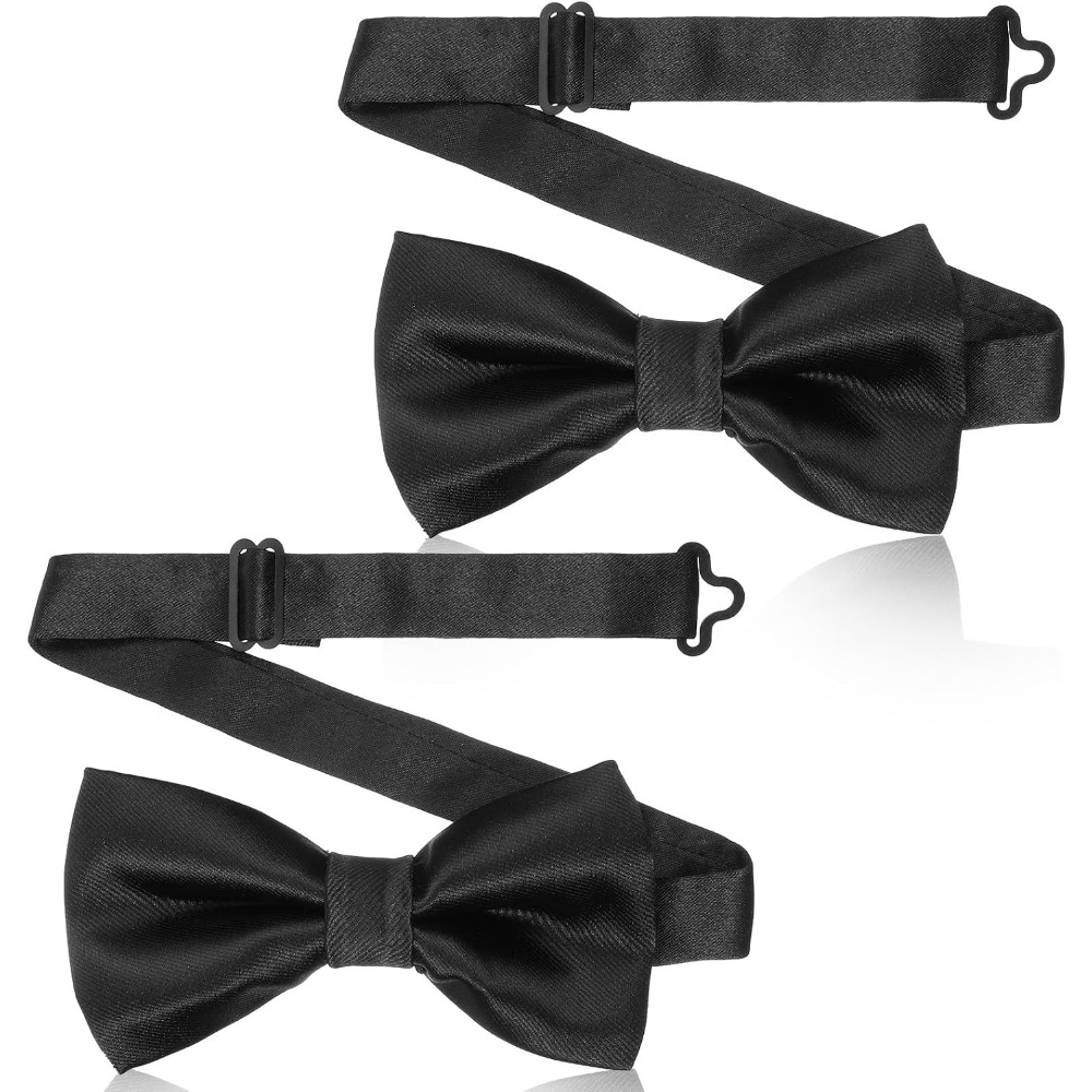 Lot de 2 nœuds papillon noirs, - Bow Tie Pre Tied avis et prix