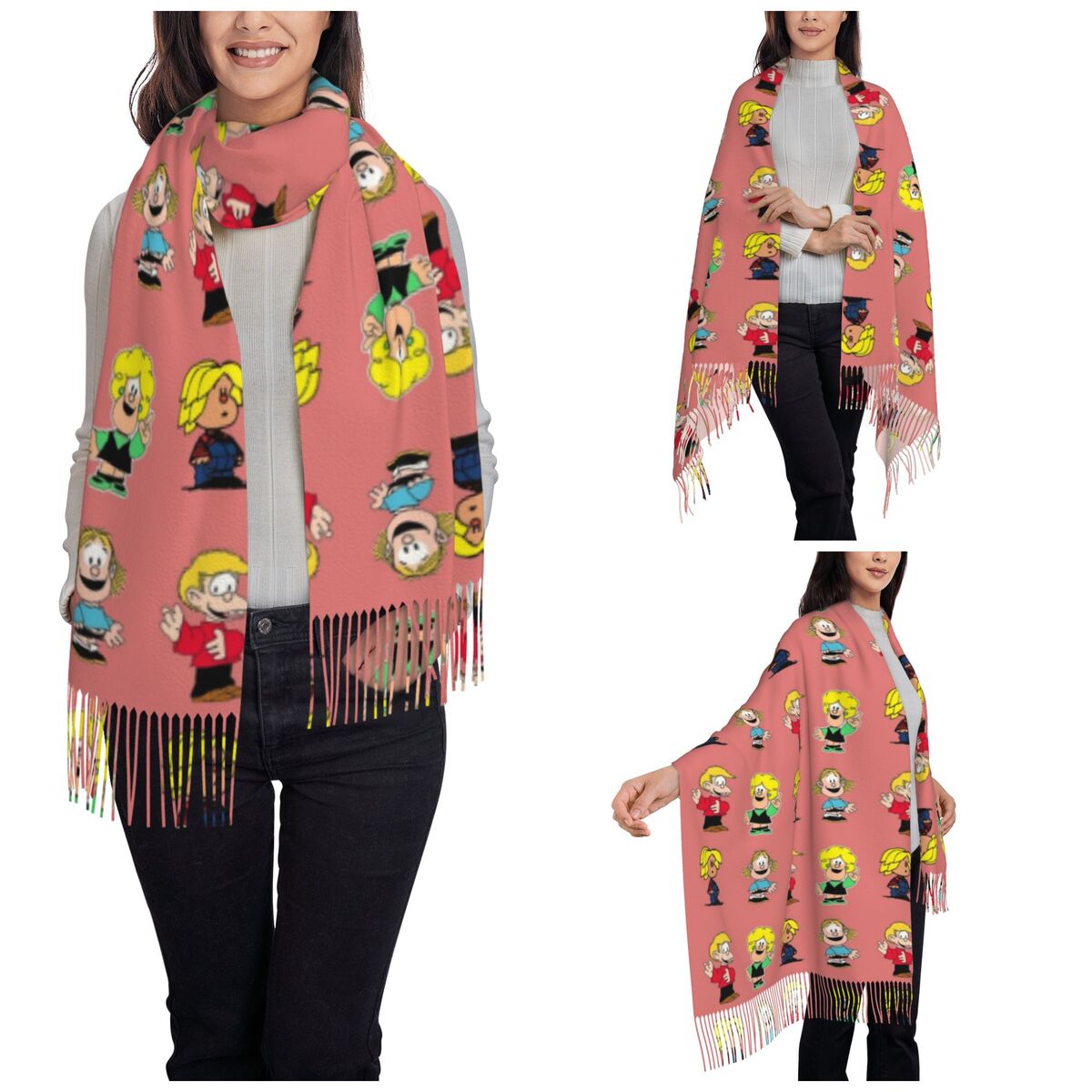 Écharpe à pampilles pour femme - Pashmina Wrap Large avis et prix