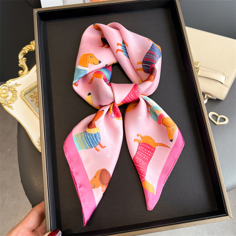 Foulard carré élégant en soie  - Face Scarf Mask avis et prix