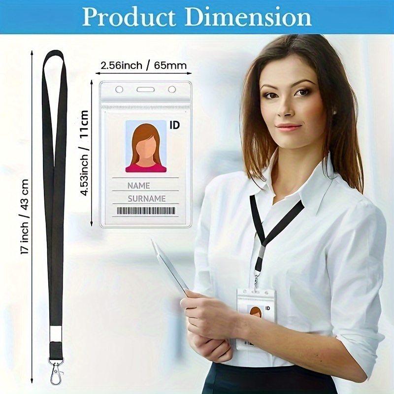 Porte-badge transparent et éta - Lanyard Badge Holder avis et prix